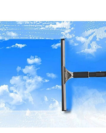 Cam Silme Seti Teleskopik Saplı 3 Boy Çekçek Silecek 1,5 Metre Metal Sap Pratik Kullanışlı Pencere Yıkama