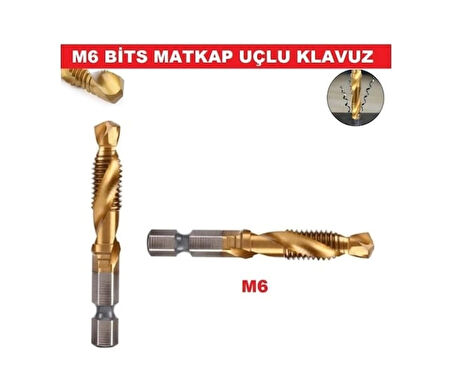 Klavuz 1/4 Bıts Kendinden Matkap Uçlu M6 Hss Titanyum