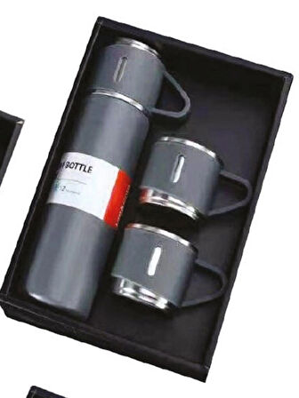 Evlilik Yıl Dönümü Hediyesi Sevgiliye Hediye 2 Bardaklı Çelik Termos 500 Ml