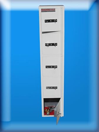5 GÖZLÜ İSTANBUL AGS TİPİ EMANET KASASI 1252520CM 30Kg 245