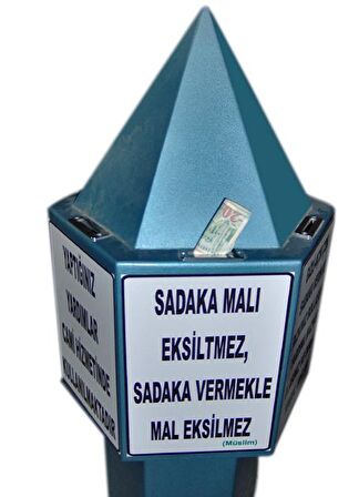 SULTAN AHMET CAMİ 6 KÖŞELİ MİNARE TİPİ KASA ANAHTARLI KUMBARA KAS