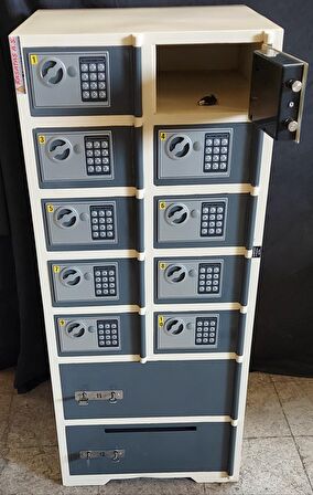 BODRUM TİPİ TURİZMCİ 10 GÖZÜ ELEKTRONİK ŞİFRELİ 2 ADET BÜYÜK GÖ