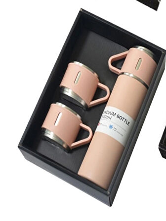 Evlilik Yıl Dönümü Hediyesi Sevgiliye Hediye 2 Bardaklı Çelik Termos 500 Ml- 2.model