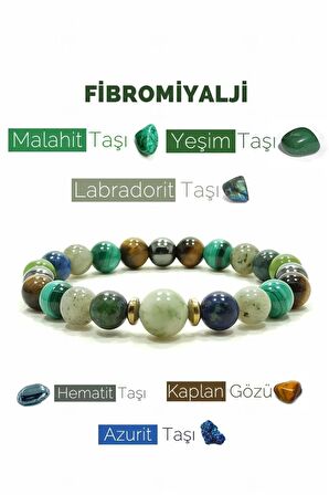 FİBROMİYALJİ Doğal Taş Bileklik ( Sertifikalı)