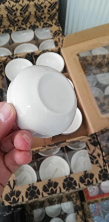 SARE Porselen Reçellik Yalın Zühre (6'lı) %100 Porselen Çerezlik