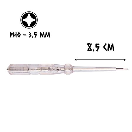 Cer-Pa Norm Kontrol Kalemi Yıldız Uçlu PH0 - 18.5 cm.