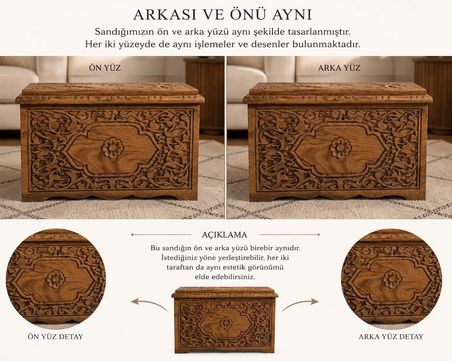CEVİZ OYMALI YAZMA,HAVLU SANDIĞI