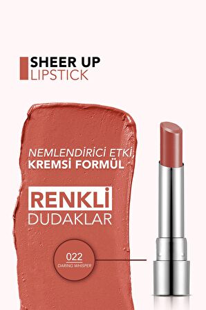 Flormar Nemlendirici Parlak Ruj- Sheer Up Lipstick - 022 Daring Whisper - 8682536097949