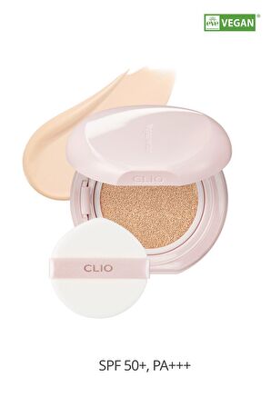 Blur Efekti Veren Vegan Cushion Clio Veganwear Pure Blurring Cushion+Refill (3 Linen) SPF50+ PA+++