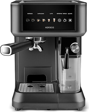 Karaca MyCaffe Barista S10 Entegre Süt Hazneli Otomatik Espresso Latte ve Cappuccino Mak. MatteBlack