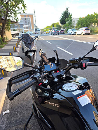 MOTOCAM CF Moto 700 MT Siperlik Ön Cam 2024-2025 Model 56cm Şeffaf Renkli 4mm