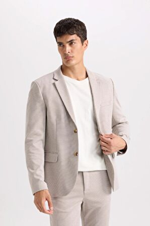 Modern Fit Astarlı Blazer Ceket