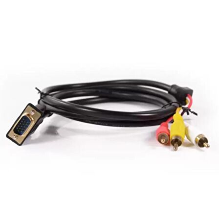 1.5M 5FT Erkek HDMI - VGA HD15 + 3RCA Video/Audio AV Dönüştürme Kablosu