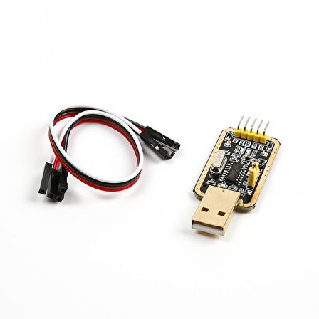 CH340G RS232 USB-TTL Seri Haberleşme Dönüştürücü Modülü + 9 Küçük Kablo