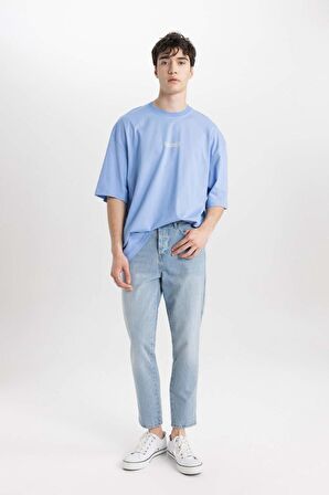 DeFacto Dragon Ball Loose Fit Bisiklet Yaka Sırt Baskılı Kısa Kollu Tişört B5525AX24SPBE553