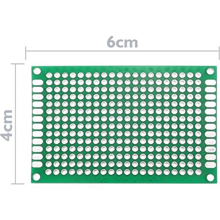 4X6cm PCB Prototip Kartı (Çift Taraflı)