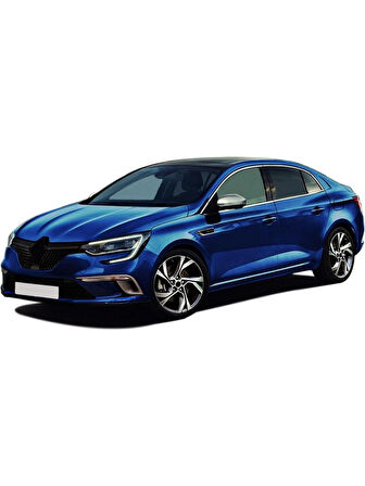 Renault Megane 4 Sedan Cam Çerçevesi 12 Parça Krom Çıta 2015 - 2025 Pas. Çelik Full Set