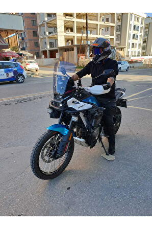 CF MOTO 450 MT Siperlik Ön Cam 2024 Model 55cm açıkfüme Renkli 4mm UZUN CAM