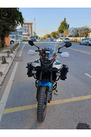 CF MOTO 450 MT Siperlik Ön Cam 2024 Model 55cm Şeffaf Renkli 4mm UZUN CAM