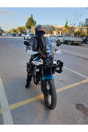 CF MOTO 450 MT Siperlik Ön Cam 2024 Model 55cm Şeffaf Renkli 4mm UZUN CAM
