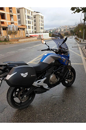 CF MOTO 650 MT Siperlik Ön Cam 2024 Model 56cm Açıkfüme Renk 4mm UZUN CAM