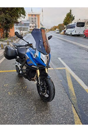 CF MOTO 650 MT Siperlik Ön Cam 2024 Model 56cm siyah Renkli 4mm UZUN CAM