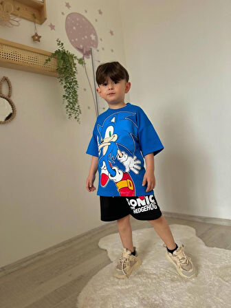 Cg Kids Sonic Baskılı Erkek Çocuk Alt Üst Takım