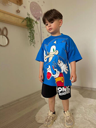 Cg Kids Sonic Baskılı Erkek Çocuk Alt Üst Takım