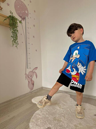 Cg Kids Sonic Baskılı Erkek Çocuk Alt Üst Takım