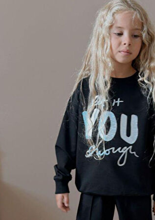 Cg Kids You Simli Baskılı 2 Iplik Kız Çocuk Alt Üst Süper Tarz Takım