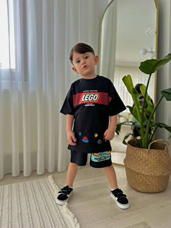 Cg Kids LEGO Car Arabalar Erkek Çocuk Şortlu Alt Üst Takım