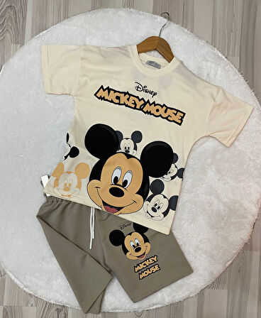 Cg Kids Mickey Mouse Mükemmel Baskı Kaliteli Erkek Çocuk Alt Üst Takım