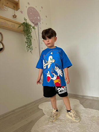 Cg Kids Sonic Baskılı Erkek Çocuk Alt Üst Takım