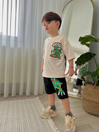 Cg Kids LEGO Dinazor Erkek Çocuk Şortlu Alt Üst Takım