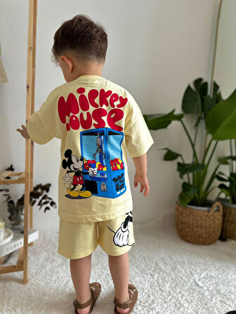 Cg Kids Mickey Mouse Sırt Baskı Detaylı Erkek Çocuk Alt Üst Takım
