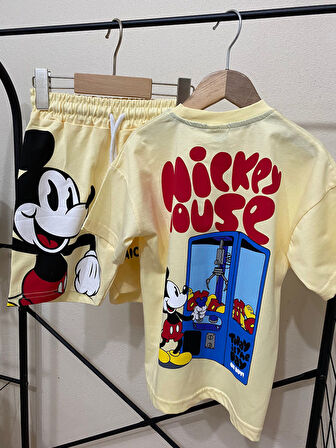 Cg Kids Mickey Mouse Sırt Baskı Detaylı Erkek Çocuk Alt Üst Takım