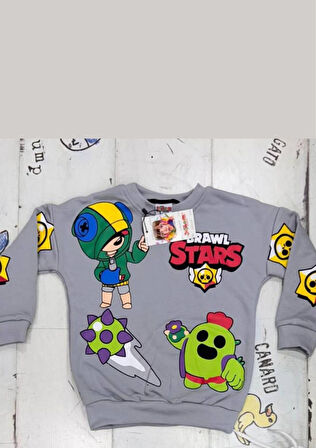 Cg Kids Brawl Stars 3 Iplik Kumaş Erkek Çocuk Alt Üst Takım Süper Kalite