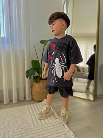 Cg Kids Spiderman Örümcek Adam Erkek Çocuk Şortlu Alt Üst Takım