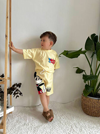 Cg Kids Mickey Mouse Sırt Baskı Detaylı Erkek Çocuk Alt Üst Takım