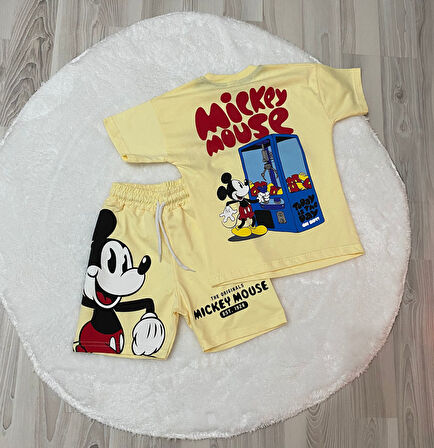 Cg Kids Mickey Mouse Sırt Baskı Detaylı Erkek Çocuk Alt Üst Takım
