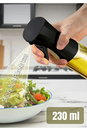 Sprey Yağdanlık, Airfryer için Yağdanlık Püskürtmeli Sprey Cam Şişe Zeytinyağı Sirke Püskürtüc