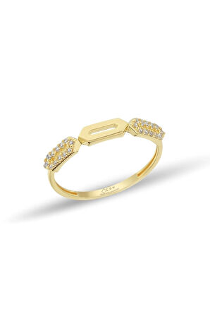 Çıtır Taşlı Altın Yüzük