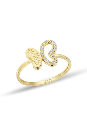 Çıtır Kelebek Altın Yüzük