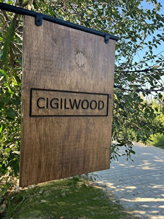Cıgılwood Ahşap Dekoratif Tabela Kişiye Özel - Kişisel Ürün 62 x 41