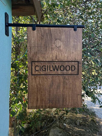 Cıgılwood Ahşap Dekoratif Tabela Kişiye Özel - Kişisel Ürün 62 x 41