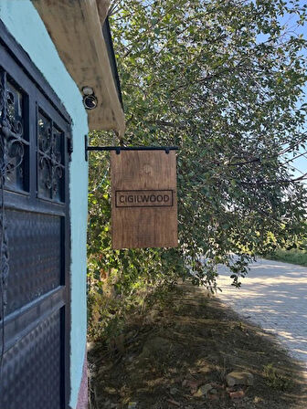 Cıgılwood Ahşap Dekoratif Tabela Kişiye Özel - Kişisel Ürün 62 x 41