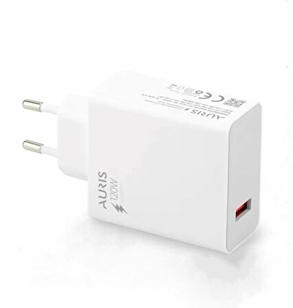 120W USB Şarj Saliseli Ultra Süper Hızlı Usb Başlık Adaptörü, Beyaz Usb Başlık Adaptör