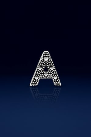A harf charm 925 ayar gümüş