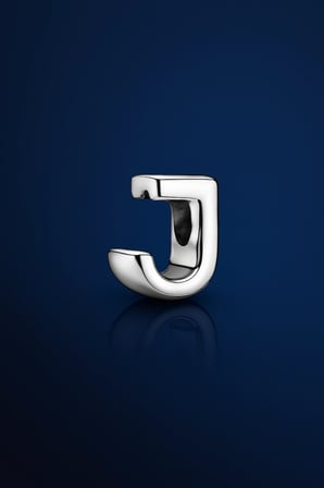 J harf charm 925 ayar gümüş