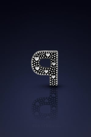 P harf charm 925 ayar gümüş